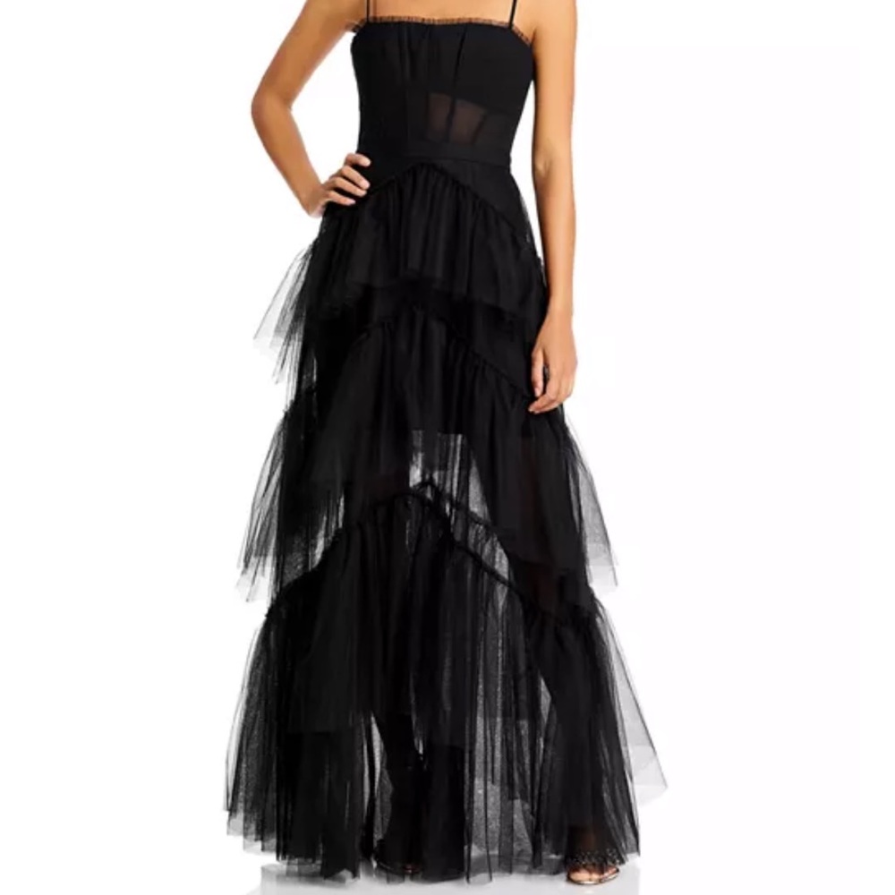 BCBG tulle maxi dress